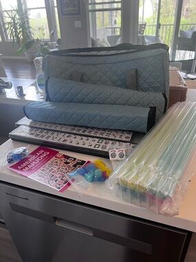 New American Mahjong Set with blue Carry Bag